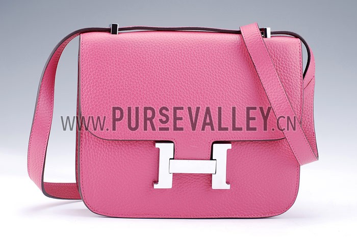 Hermes Constance Pink with Silver Buckle