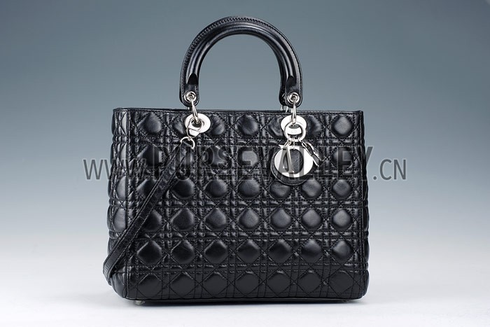 Dior Medium Lady Cannage Bag Black