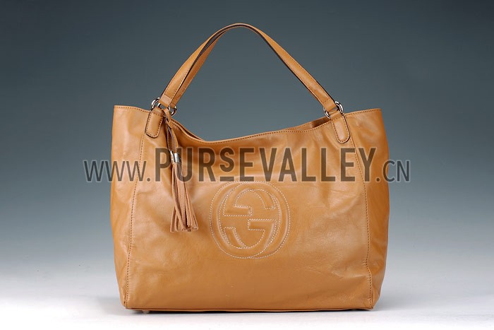 Gucci Soho Large Shoulder Bag Tan
