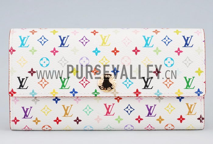 Louis Vuitton Sarah Wallet White Murakami