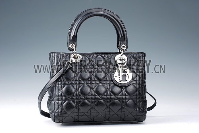 Dior Small Lady Cannage Bag Black