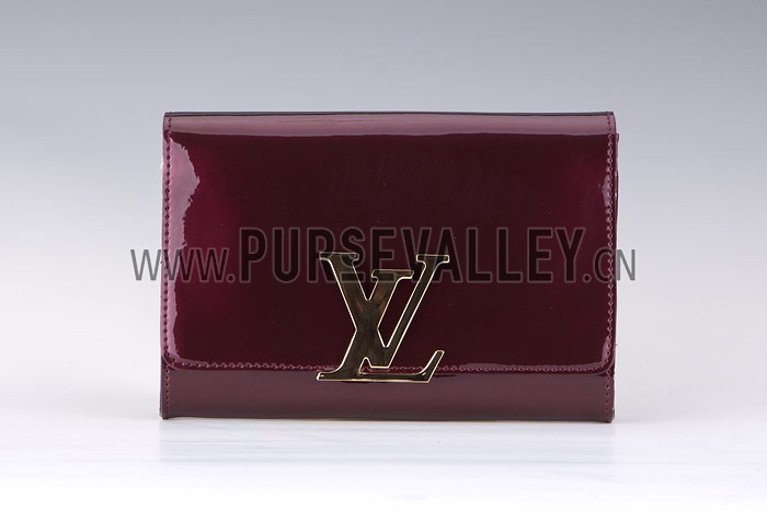 Louis Vuitton Monogram Vernis Neo Sobe Clutch Louise Plum