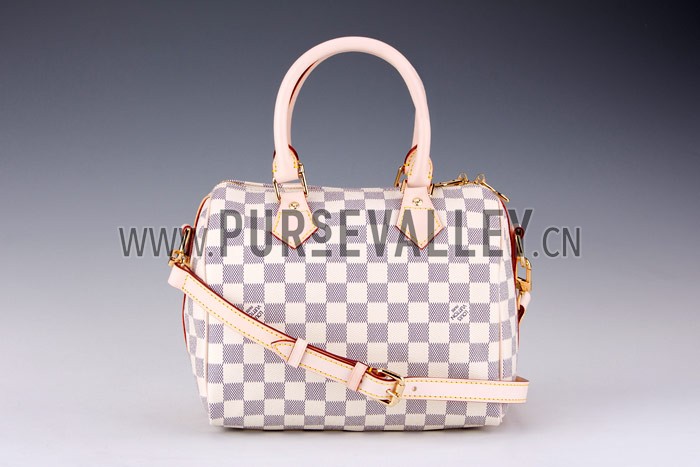 Louis Vuitton Damier Azur Speedy 25 with Shoulder Strap