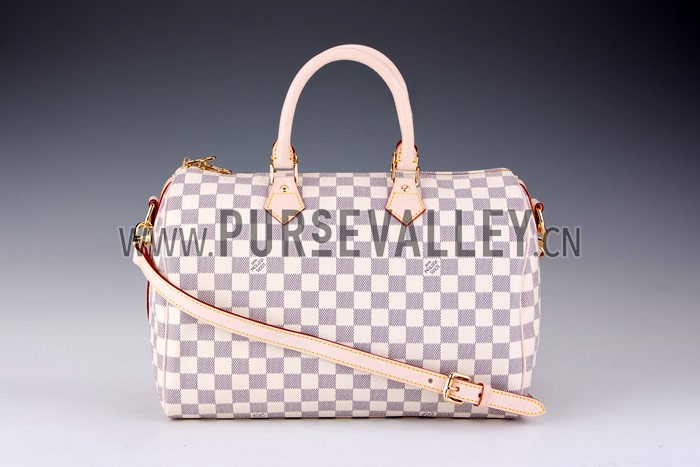 Louis Vuitton Damier Azur Speedy 35 with Shoulder Strap