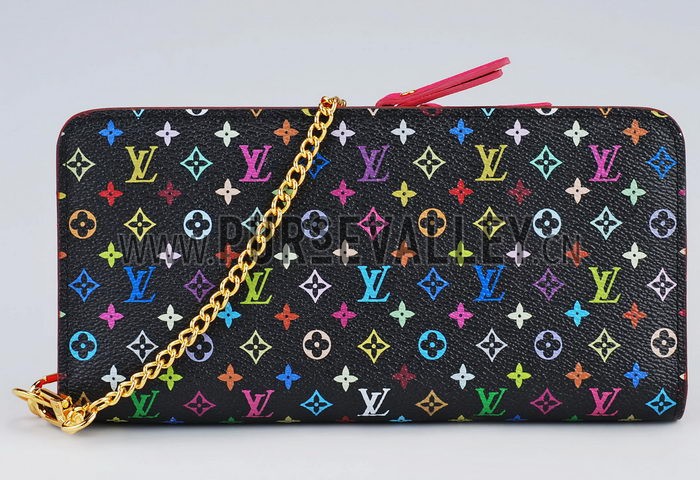 Louis Vuitton Insolite Pouchette Black Murakami With Pink