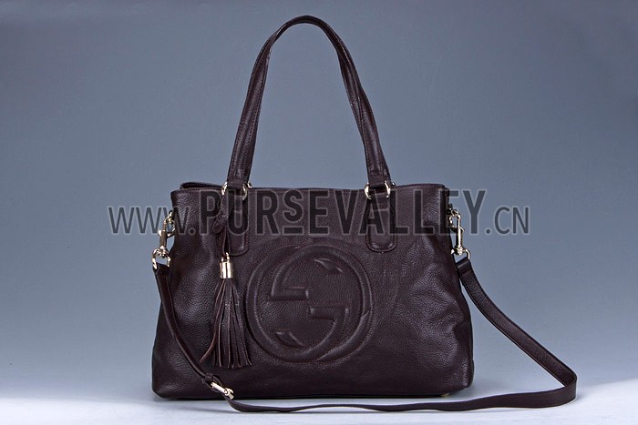 Gucci Soho Dark Brown Leather Working Tote