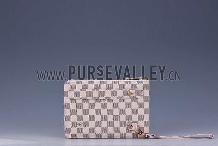 Louis Vuitton Damier Azure Mini iPad Clutch with Hand Strap