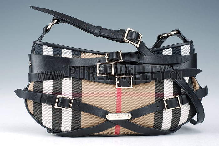 Burberry Bridle House Check Sling Bag Black