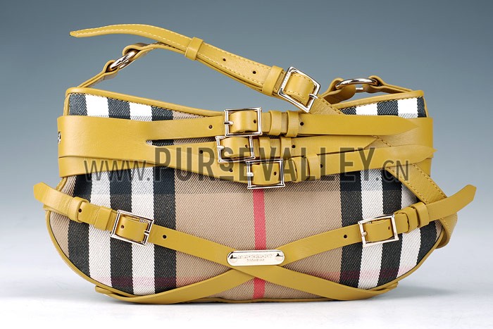 Burberry Bridle House Check Sling Bag Yellow