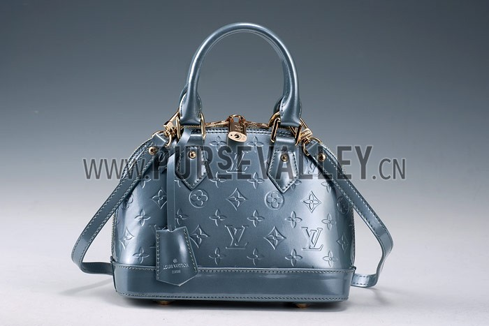 Louis Vuitton Vernis Alma PM Grey-Blue