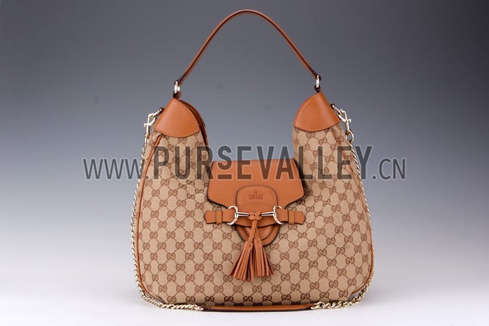 Gucci Emily Cognac Leather Hobo