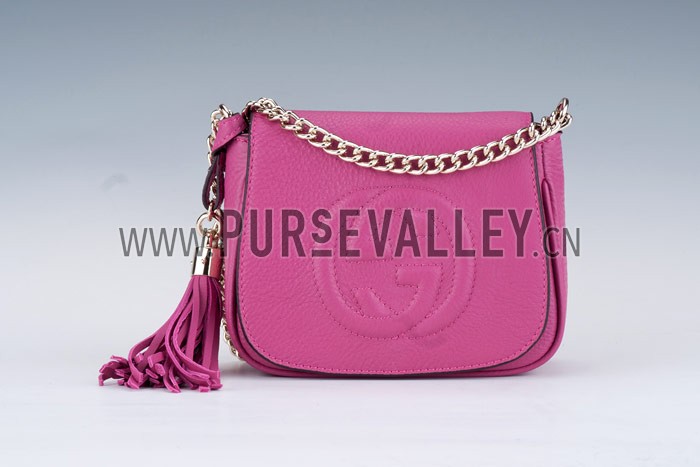 Gucci Soho Mini Shoulder Strap Bag Fuchsia