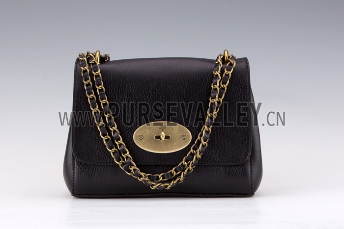 Mulberry Lily Black Leather Shoulder Bag