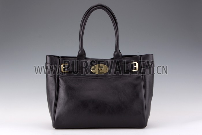 Mulberry Bayswater Black Leather Tote