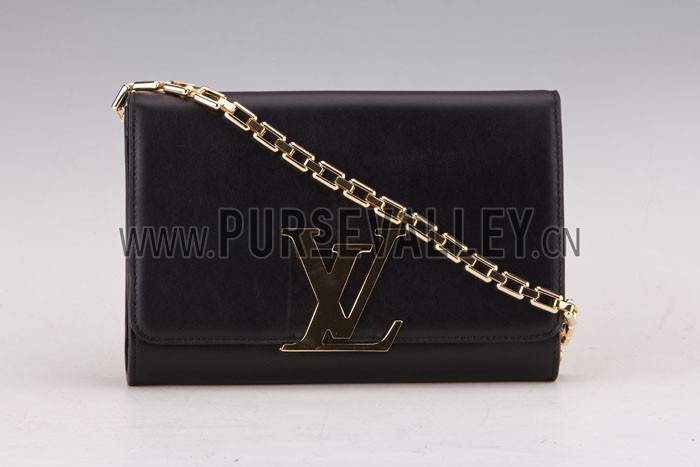 Louis Vuitton Chain Louise Clutch Black