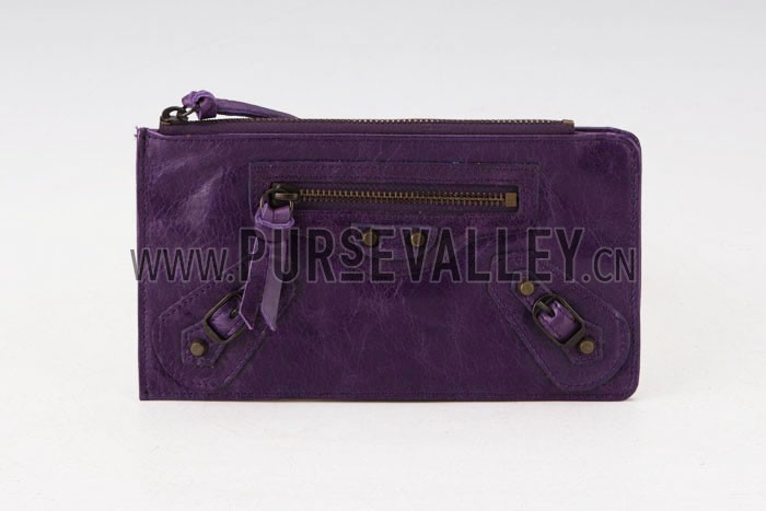Balenciaga Giant Envelope Wallet Dark Purple