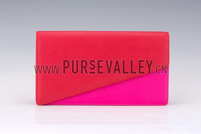 Saint Laurent Clutch Red and Neon Pink