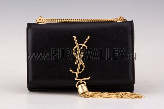 Saint Laurent Cassandre Tassel Black Shoulder Bag