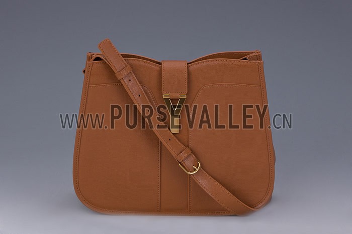 YSL Cabas Shoulder Bag Tan