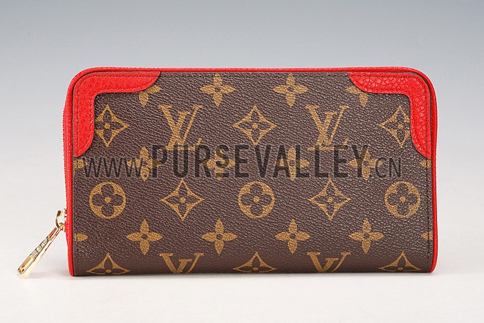 Louis Vuitton Zippy Wallet Retiro Wallet Red