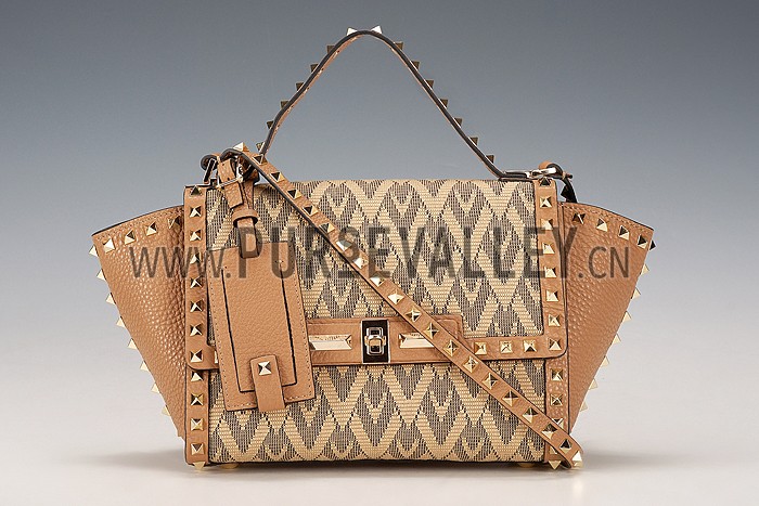 Valentino RockStud Shoulder Tan Bag