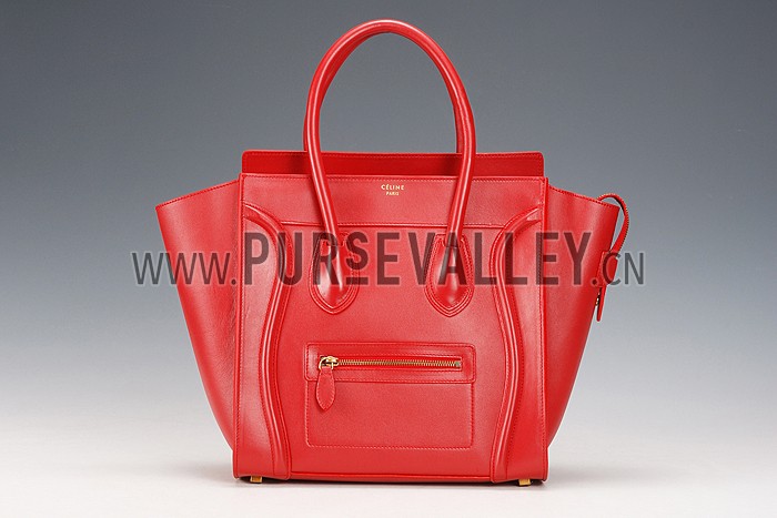 Celine Mini Luggage Red