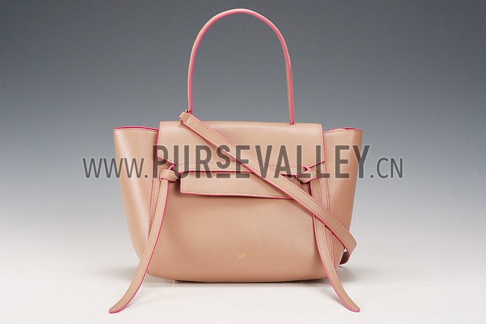 Celine Belt Bag Beige With Pink Trim