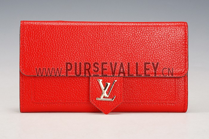 Louis Vuitton Lockme Wallet Red