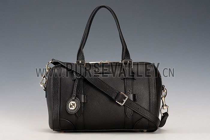 Gucci GG Classic Top Handle Leather Bag Black