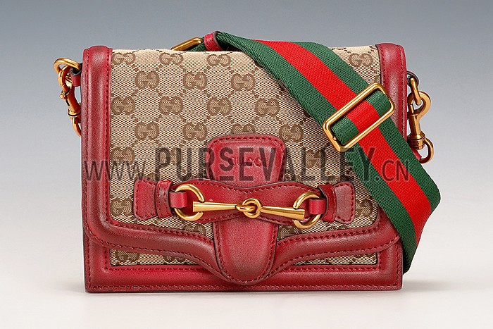 Gucci Lady Web GG Small Canvas Square Bag Red