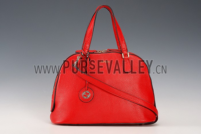 Gucci Bright Leather Bag Red