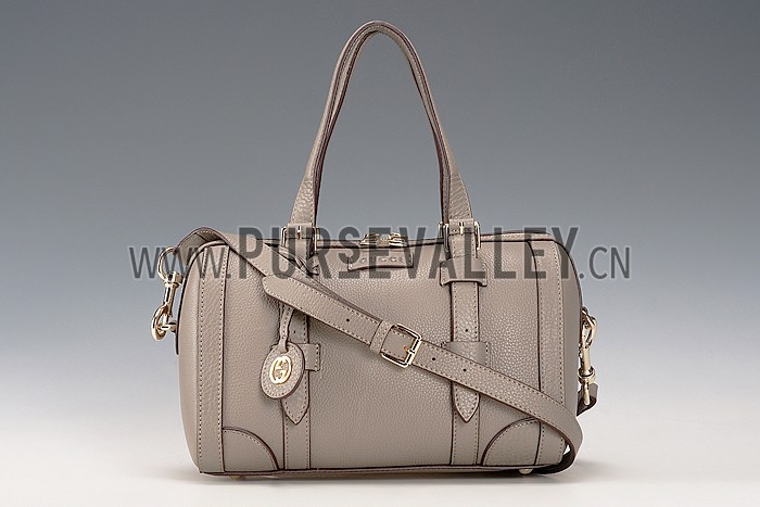 Gucci GG Classic Top Handle Leather Bag Grey