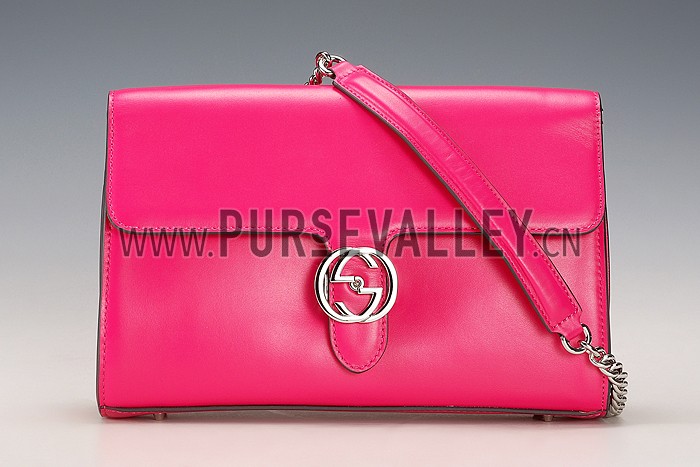 Gucci Interlocking Medium Shoulder Bag Fuchsia