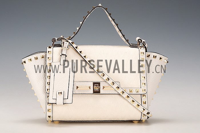 Valentino RockStud Shoulder White Bag