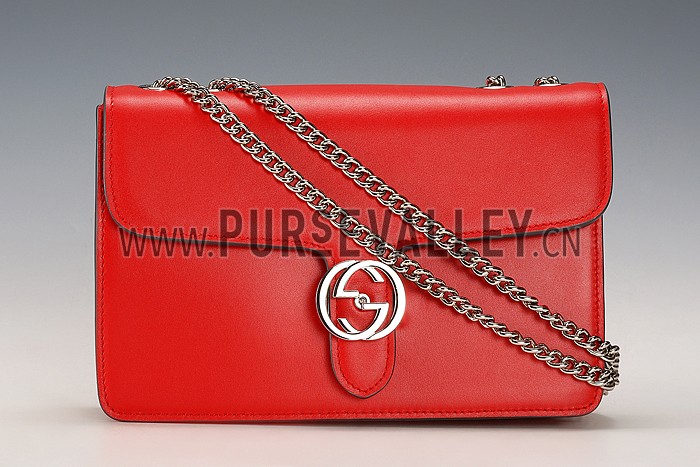 Gucci Interlocking Shoulder Bag Red