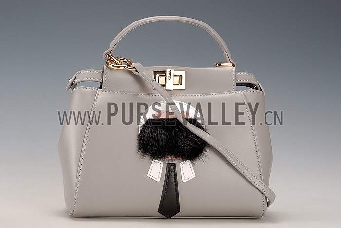 Fendi Peekaboo Karlito Capsule Detail Grey Bag