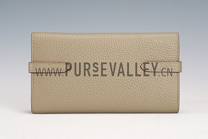 Hermes Kelly Long Wallet Grey 608073