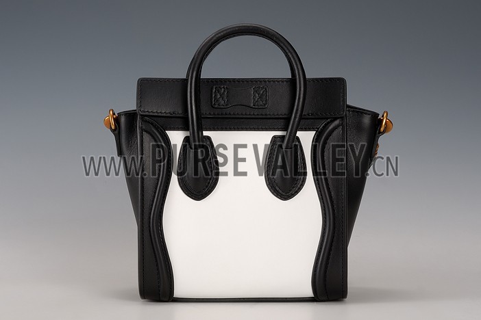 Celine Nano Luggage Black And White