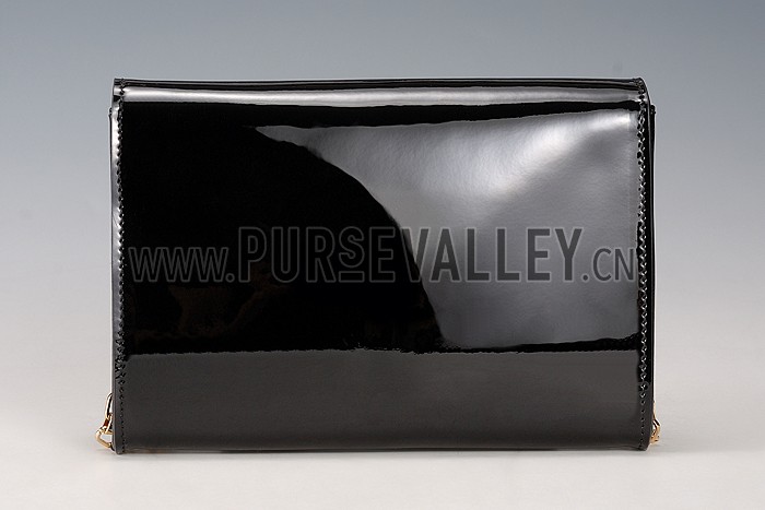 Louis Vuitton Chain Louise Patent Leather Black