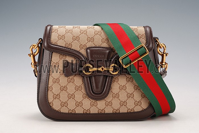 Gucci Lady Web GG Small Canvas Bag Brown