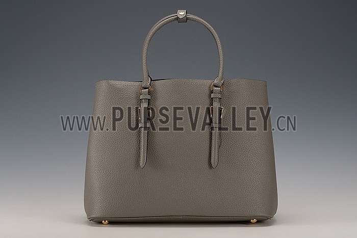 Prada Double Tote Dark Grey
