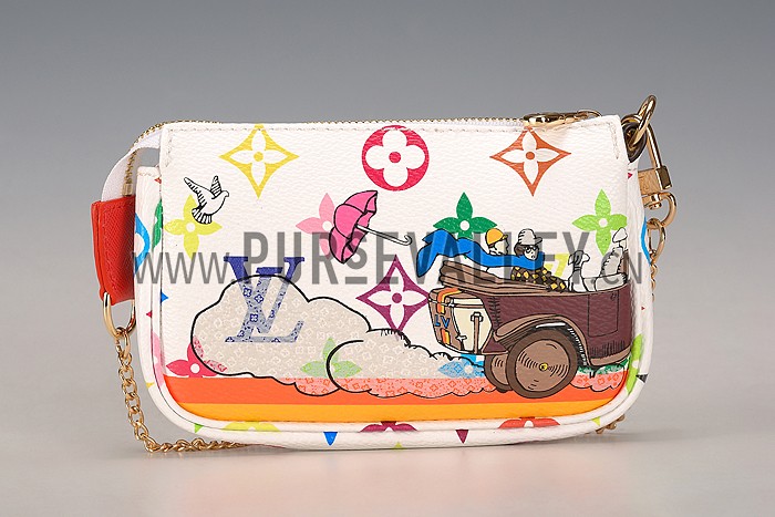 Louis Vuitton Mini Pochette Accessories Evaison White Monogram Canvas