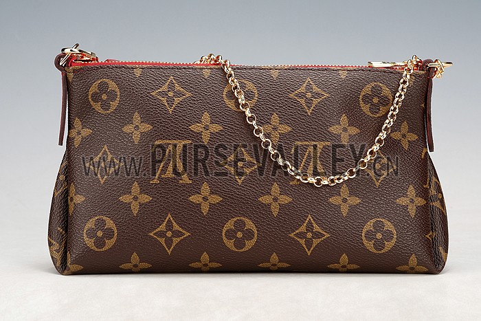 Louis Vuitton Monogram Pallas Clutch Dark Red 18926643