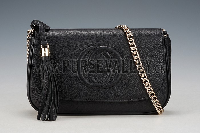 Gucci Soho Leather Shoulder Bag Black