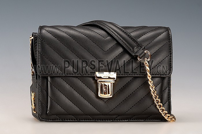 Saint Laurent High School Matelasse Medium Bag Black