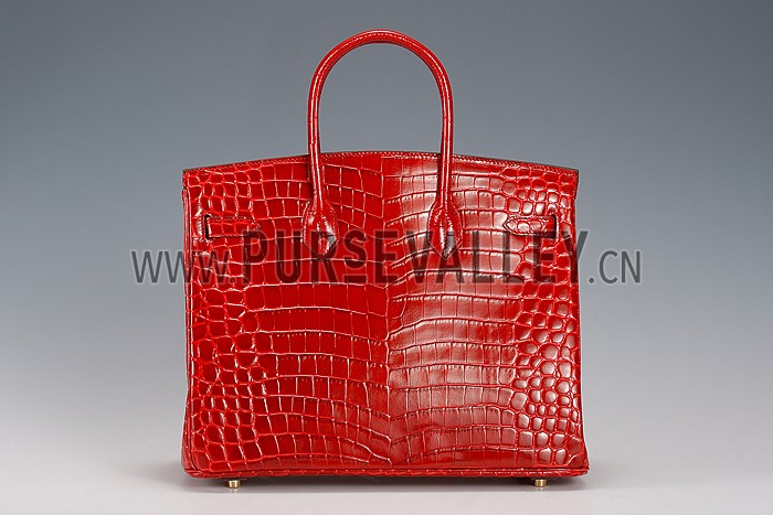 Hermes Birkin 35 Crocodile Red 608063
