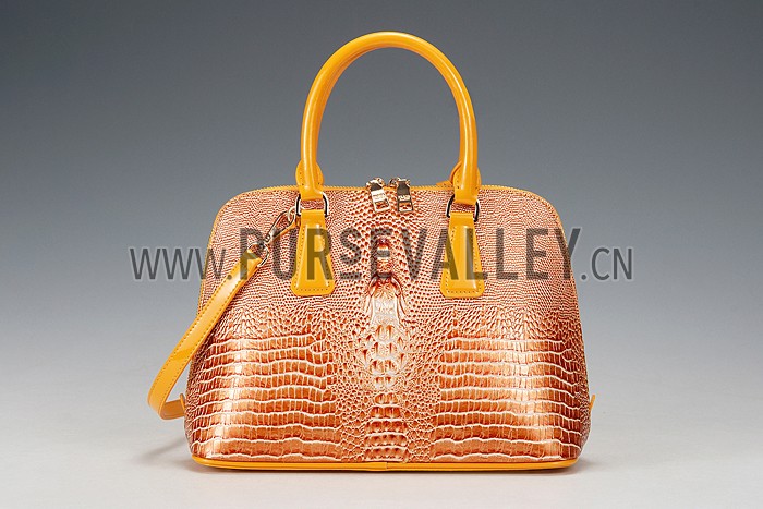 Prada Promenade Crocodile Leather Bag Yellow