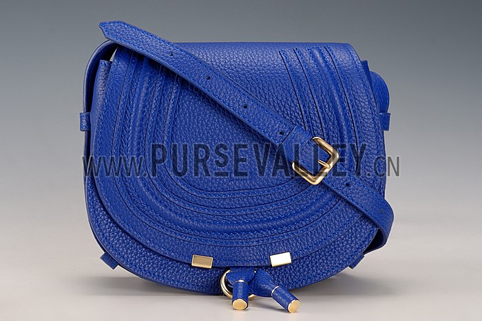 Chloe Marcie Flap Small Shoulder Bag Blue