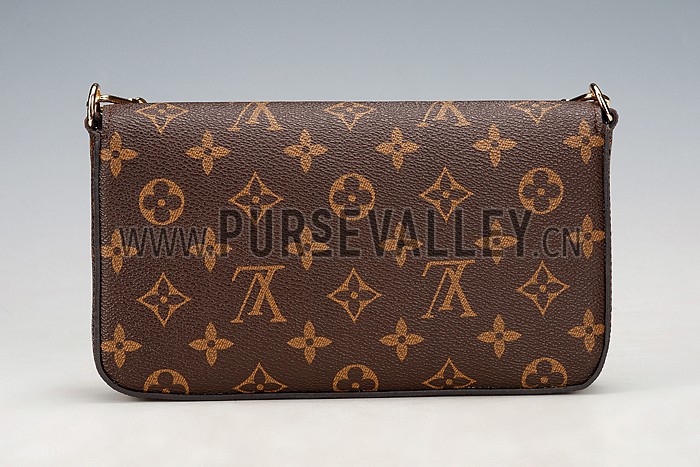 Louis Vuitton Monogram Felicie Chain Wallet Black 18926649