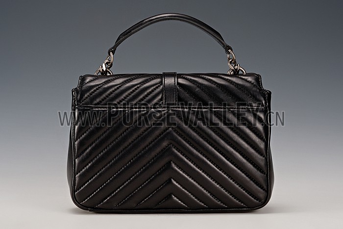 Saint Laurent College Monogram Medium Bag Black